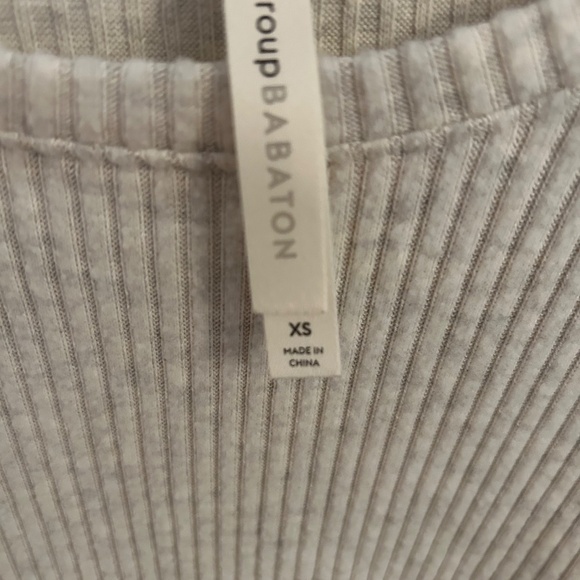 The Group Babaton Oatmeal colour ribbed long sleeve - Picture 2 of 3